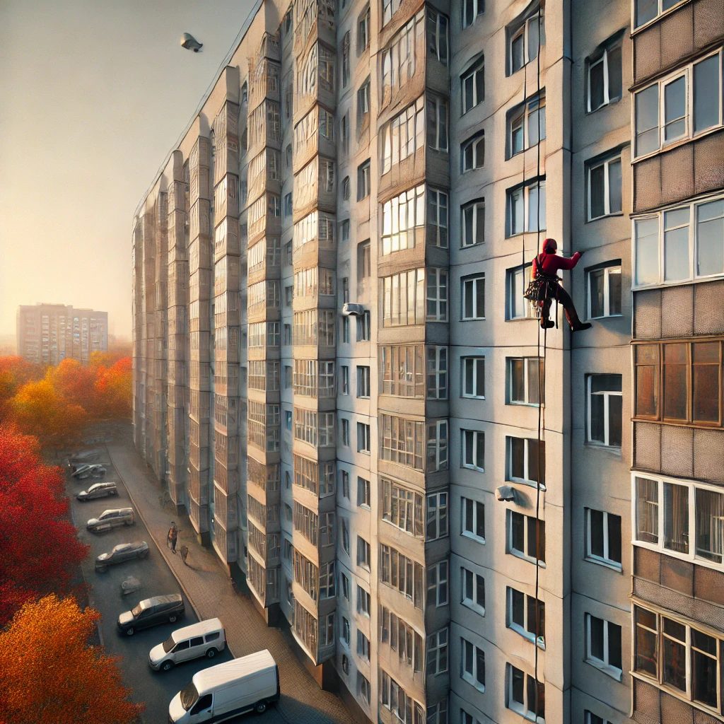 ремонт фасада осенью